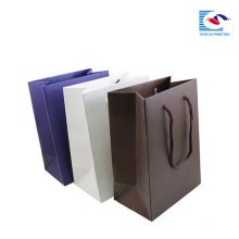 wholesale custom logo printed recycled white paper carry bags with handles